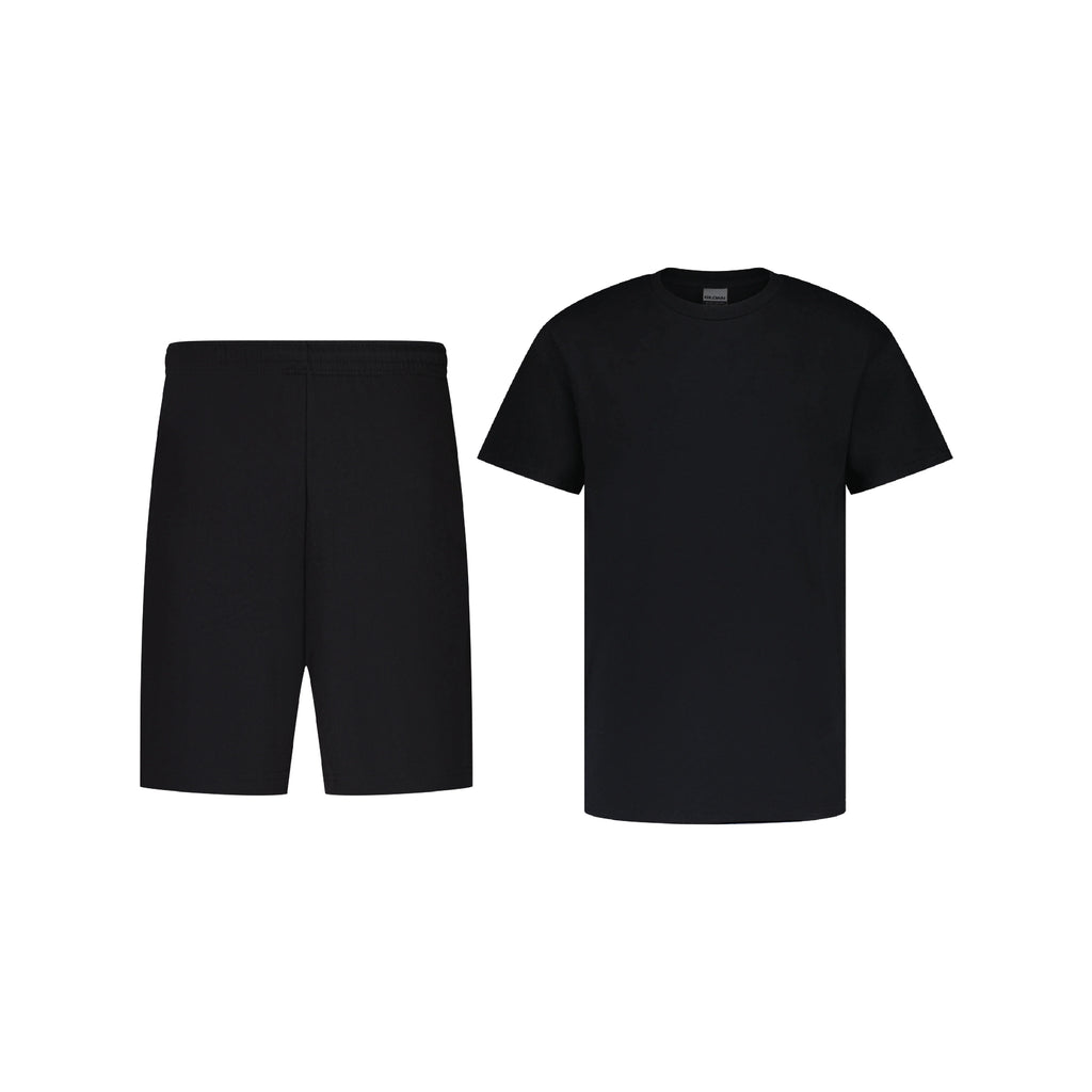 BLACK SHORTS + T-SHIRT SET
