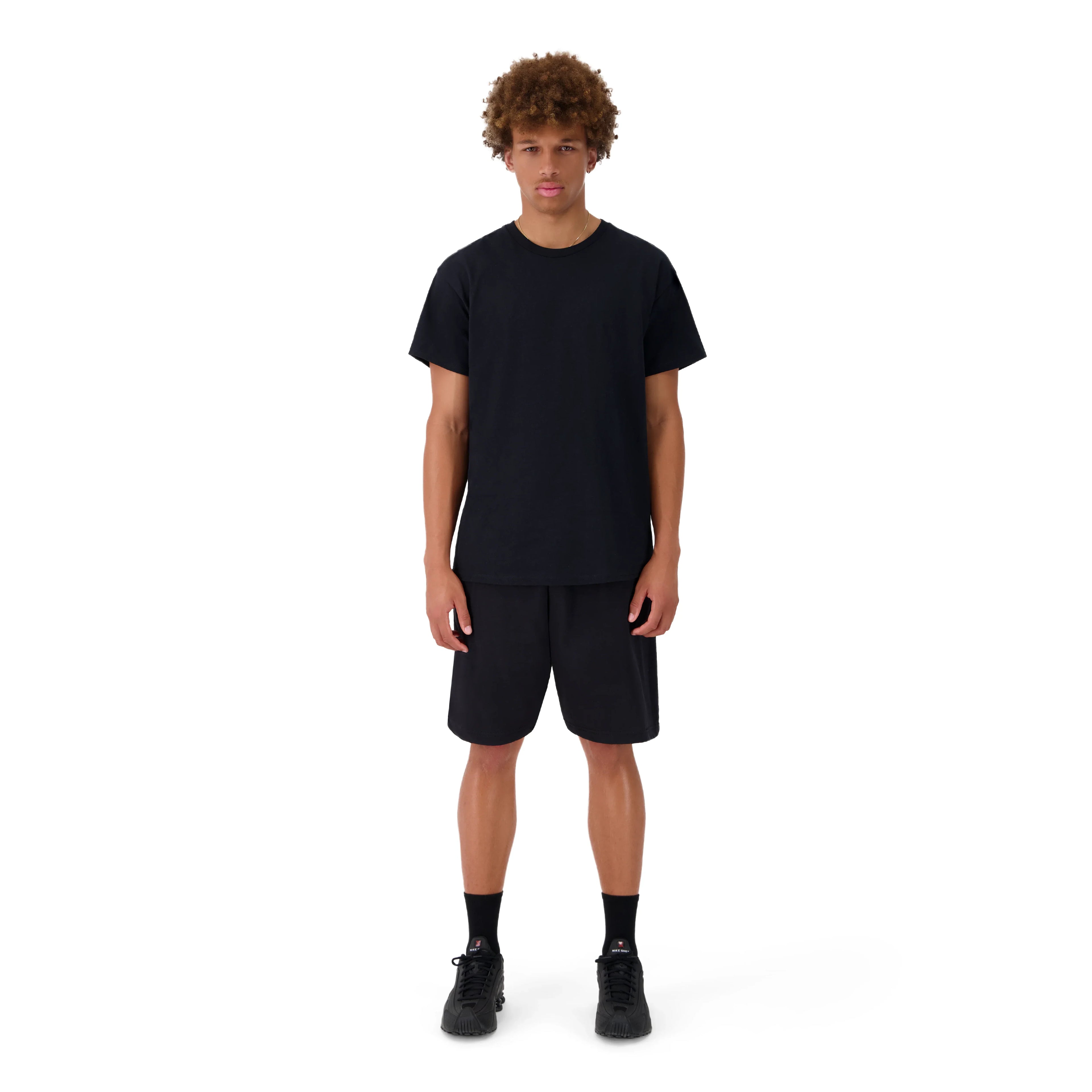 BLACK SHORTS + T-SHIRT SET