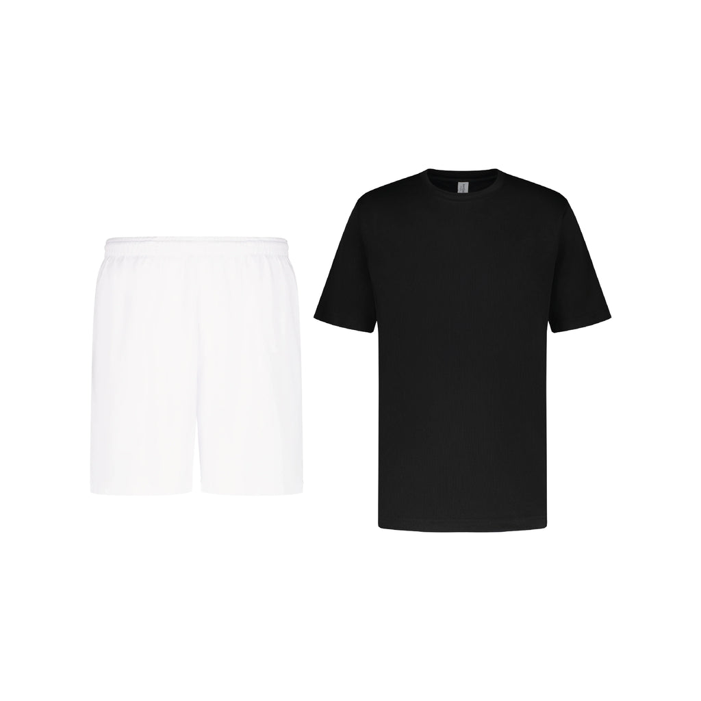 WHITE SPORT SHORTS SET + SPORT T-SHIRT